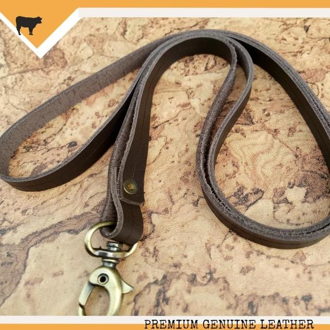 

Tali Id Card Kulit Asli Warna Dark Brown Tali Gantungan Name Tag Premium Original