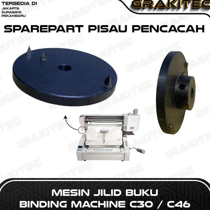 

GRAKITEC SPAREPART PISAU PENCACAH PENGHANCUR KERTAS MESIN JILID BUKU LEM PANAS BINDING MACHINE C30 / C46 ORIGINAL DAN TERPERCAYA