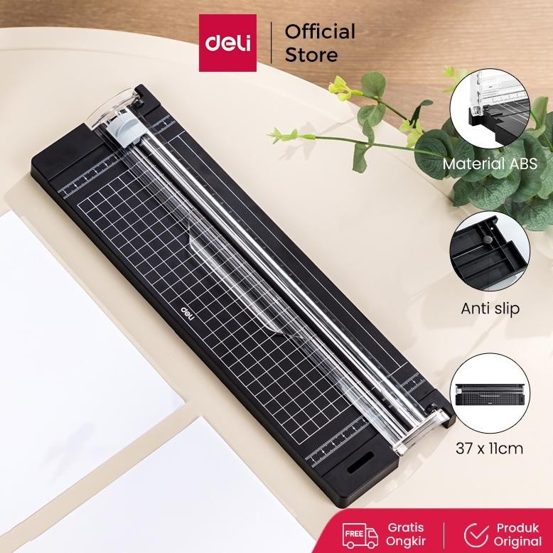 

Deli Small Paper Trimmer Portable/ Pemotong Kertas Kecil A4 A5 Trimmer Photo Cutter Mat 14251