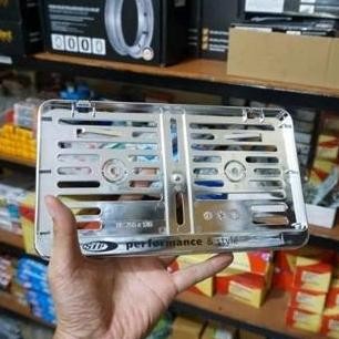 ;&;&;&;&] Tatakan Dudukan Plat Nomor Belakang Original SIP Chrome Vespa Px Excel