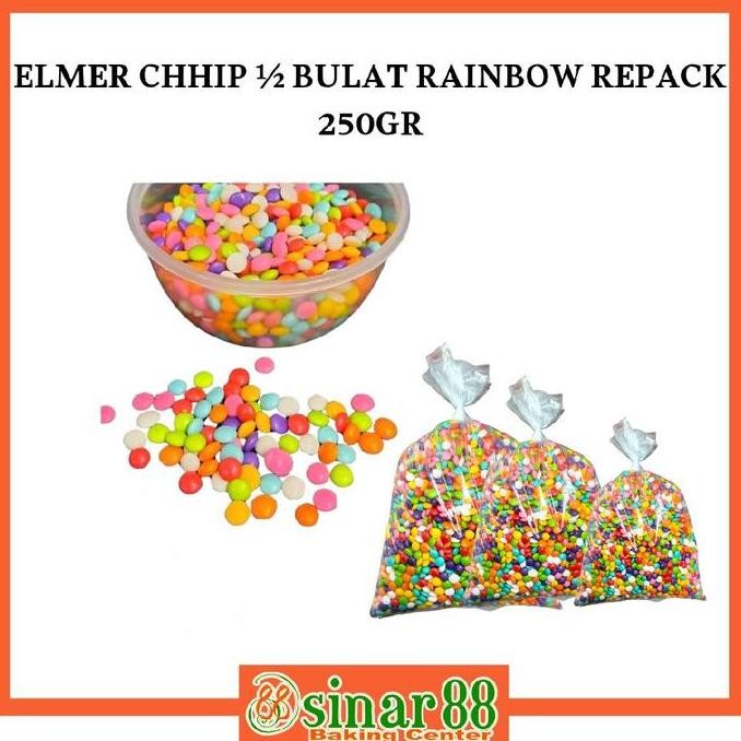 

{{{{{{] Elmer Choco Chip Rainbow 1/2 Bulat 250gr