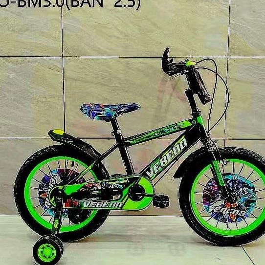 Ermavo Sepeda Bmx Anak 12 Inch Dengan Ban Besar 2.5 Inch Dan Frame Kekar Tebal Untuk Usia 35 Tahun O