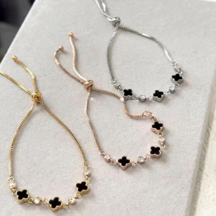 Asli Gelang Serut Titanium Wanita Model Bunga Bolak Balik Stainless Elegan The Naz Acc Aksesoris Cew