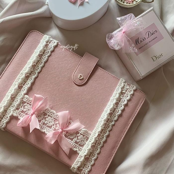 

SWG The Coquette Diary - Binder B5 26 Ring Journal Planner Premium Agenda Buku Notebook Aesthetic PU Leather