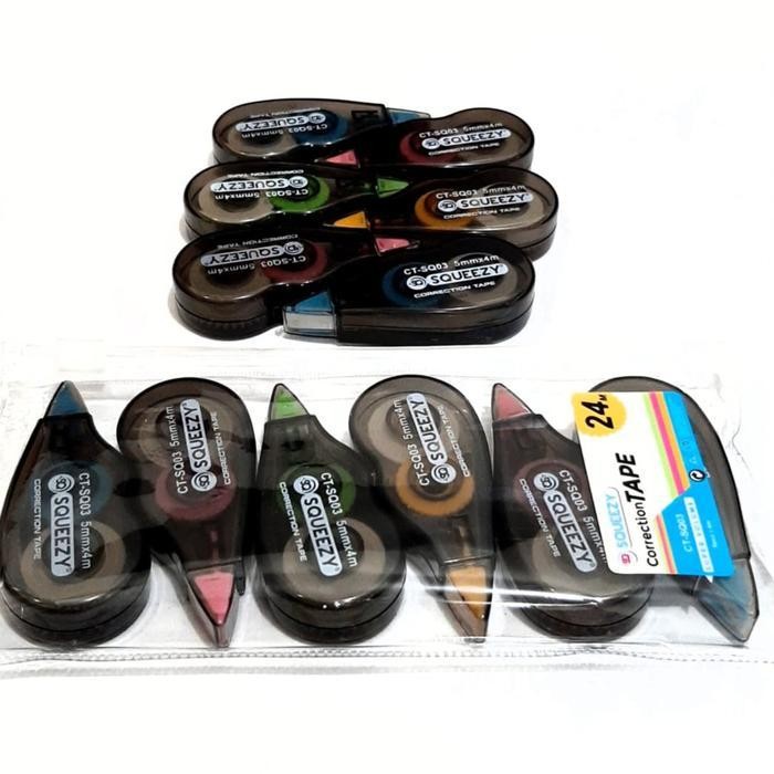 

SWG Harga Grosir (1packs/6pcs ) Correction Tape Kertas CT-SQ03 SQUEEZY