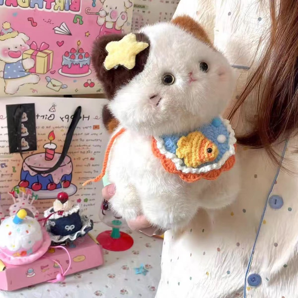 

Boneka Mainan Plush Kucing Bergaris Tiga yang Imut#Boneka Kucing