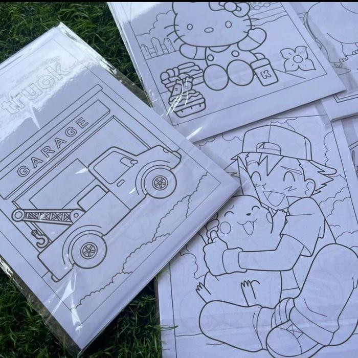 

SWG 50 Lembar mewarnai free pensil warna/Crayon/spidol