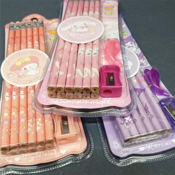 

SWG MK612 12 pcs Pensil Sanrio Anak dengan Serutan Alat Tulis Stationery