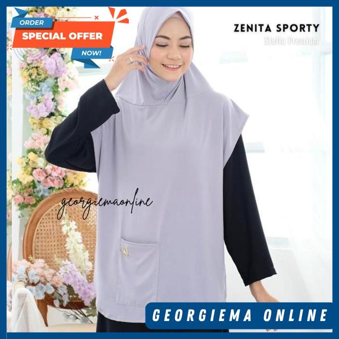 MILYARDA HIJAB INSTAN ZENITA SPORT KERUDUNG ROMPI SPORTY JILBAB OLAHRAGA RENANG NYAMAN MUSLIM PANJAN