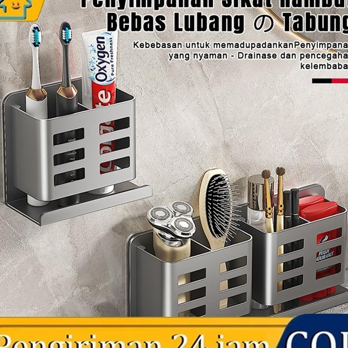 Rak Penyimpanan Kamar Mandi Rak Penyimpanan Sisir Dan Sikat Gidipasang Di Dinding Tanpa Ditinju