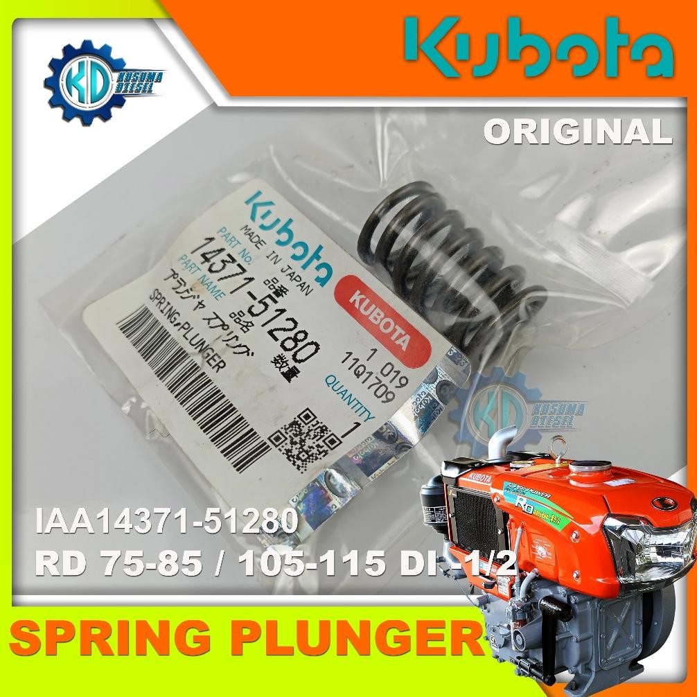 SPRING PLUNGER RD 75-85 / 105-115 DI -1/2 - PIR - BOSPOM - SPAREPART DIESEL KUBOTA - ORIGINAL - TERL