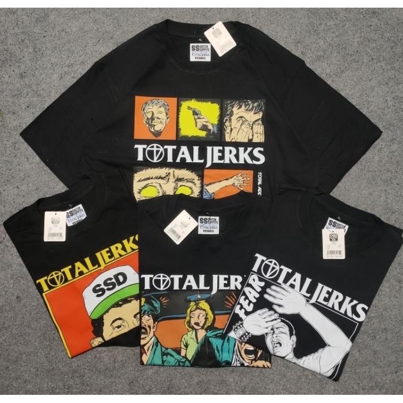 Total Jerks T-Shirt Kaos Total Jerks Black Skull Kaos Band Total Jerks