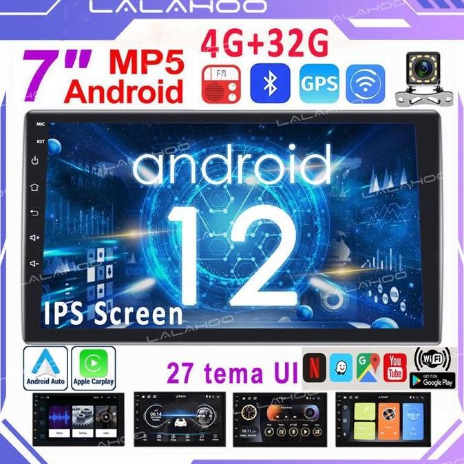 * Promo Lalahoo 4G+32G Ips Screen Android 12 Head Unit 7/9/10 Inch Car *