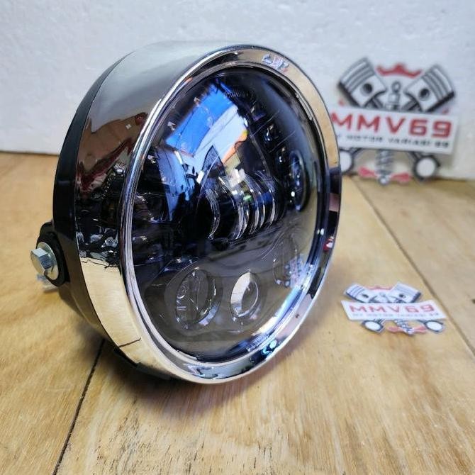 BATOK TIGER REVO NEW SET LAMPU DAYMAKER 7INC 19 LED SPORT DAY MOTORCYCLE REFLEKTOR MP PRIMUS ORIGINA