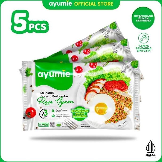

Produk Baru!! Ayumie Mie Goreng Sehat Rasa Ayam - Isi 5 Pack Instan Kardus