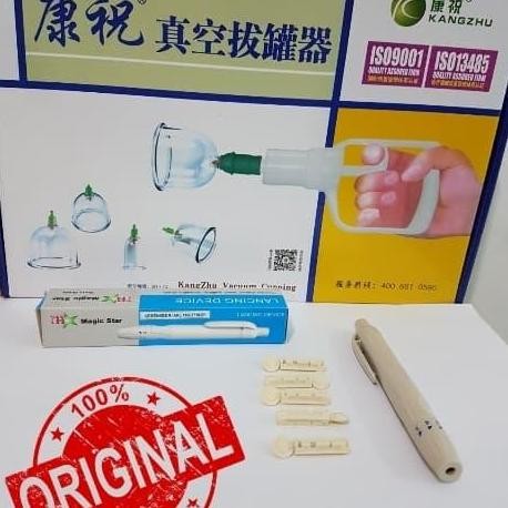 Produk Baru Kangzhu Bekam Isi 12 Cup Bonus Pen Bekam & Jarum Alat Terapi Kop