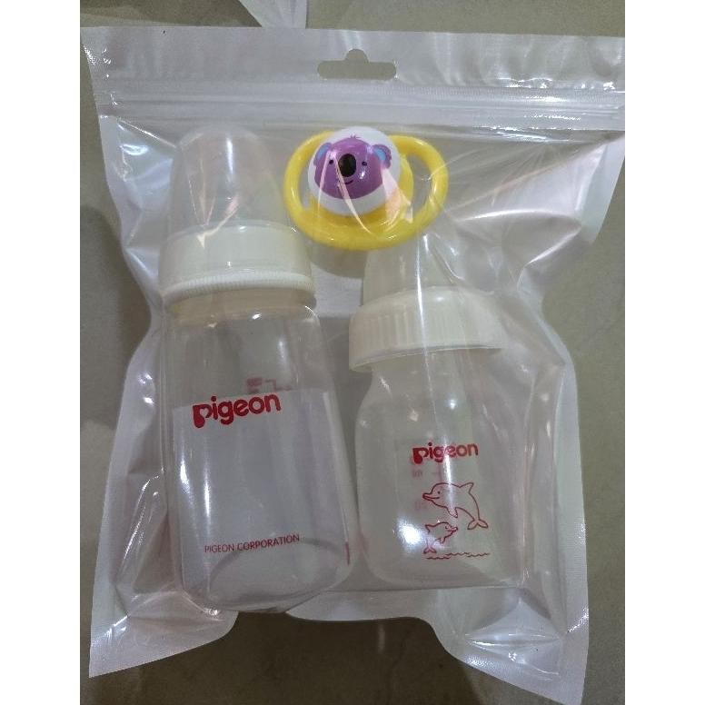 Paket Newborn Botol Susu Pigeon free  Empeng Pigeon / Paket Trial Pigeon Botol Susu Bayi Baru Lahir