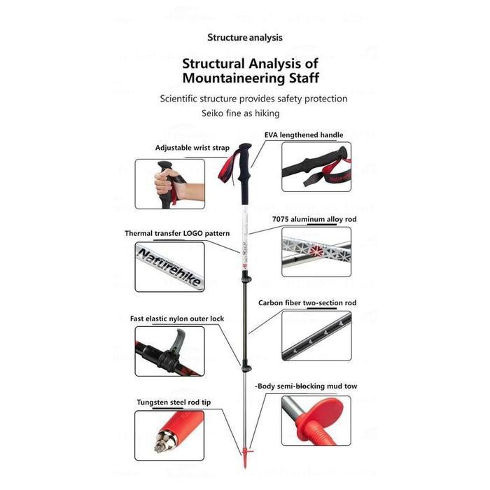 Trekking Pole Naturehike Nh17D006-D Original Dan Terpercaya