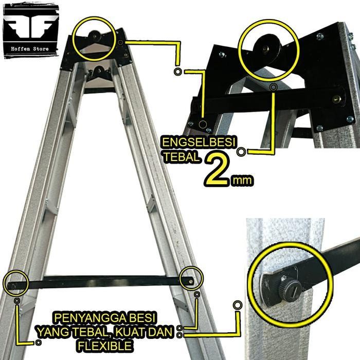 Peralatan Rumah Tangga Lipat 2,5 Meter Bahan Baja Ringan Alumunium Kuat Kokoh Besi Karet Original Da