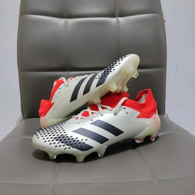 Sepatu Bola Adidas Predator Mutator 20.1 Grey Red Fg soccer Terlaris