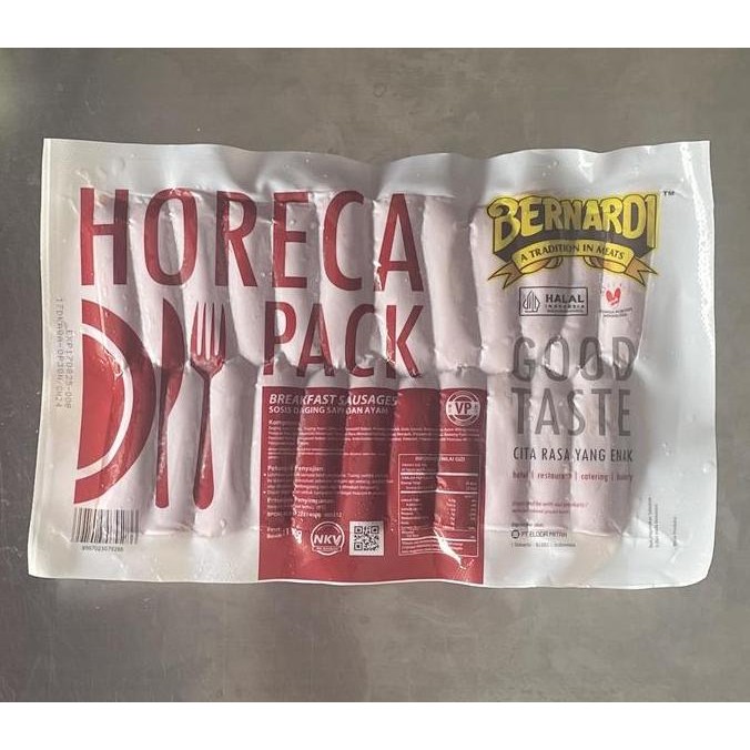 

SOSIS SAPI BERNARDI HORECA PACK VP 1KG / SAUSAGE BREAKFAST H24