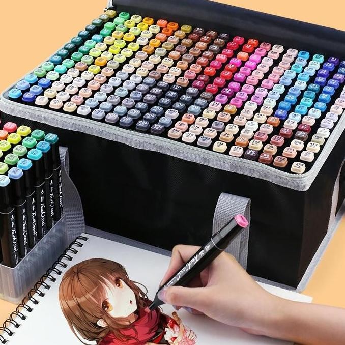 

Ts Touchfive 120Pcs Warna Sketsa Spidol Umum General Marker Set Animation Markers / Sketch Twin Market Set Spidol