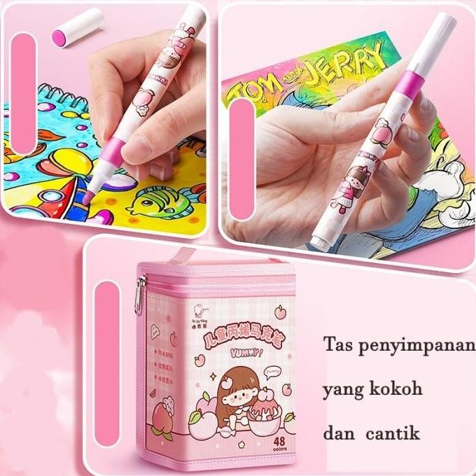 

Set Pena Watercolour Marker, Set Spidol Warna-Warni