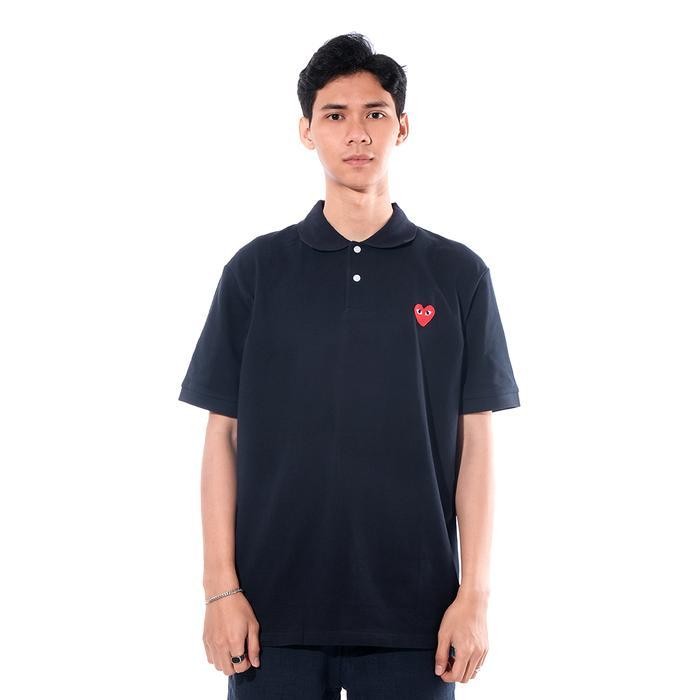 Cdg Play Red Heart Polo Shirt