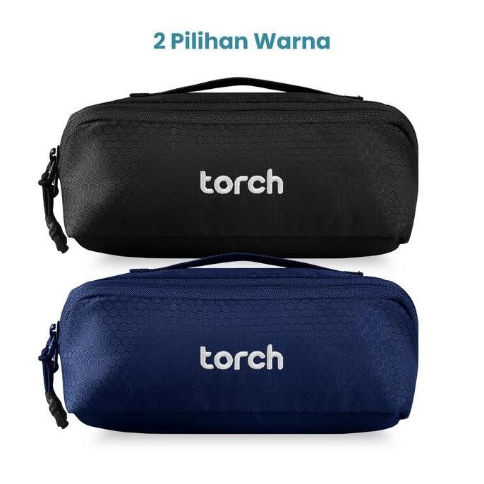

TORCH Leven Pouch Travel Make Up Alat Tulis Tempat PensilAntiNoda