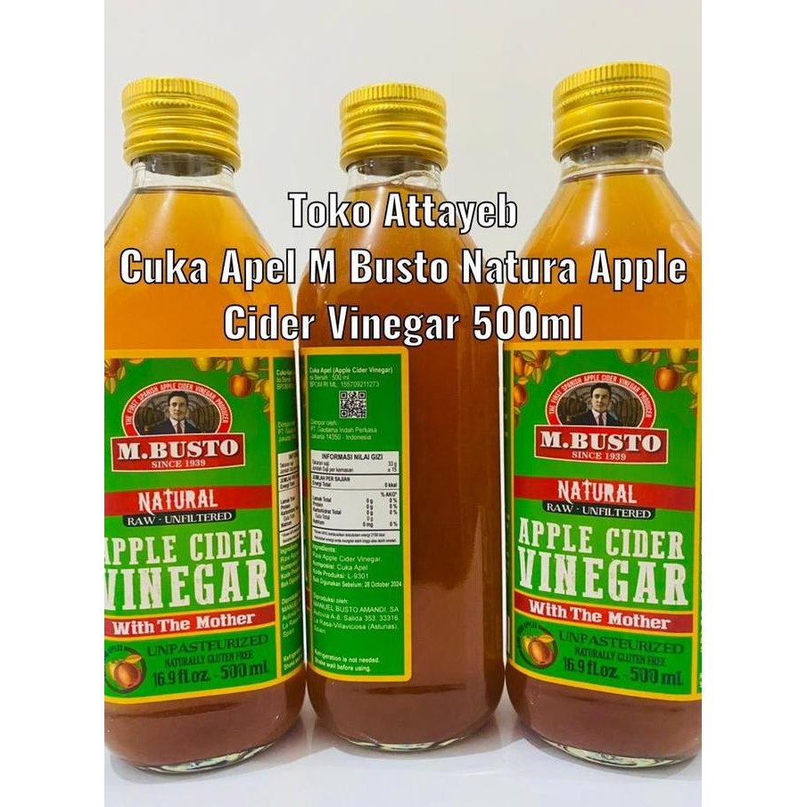 

Cuka Apel M Busto Organic Apple Cider Vinegar 500Ml
