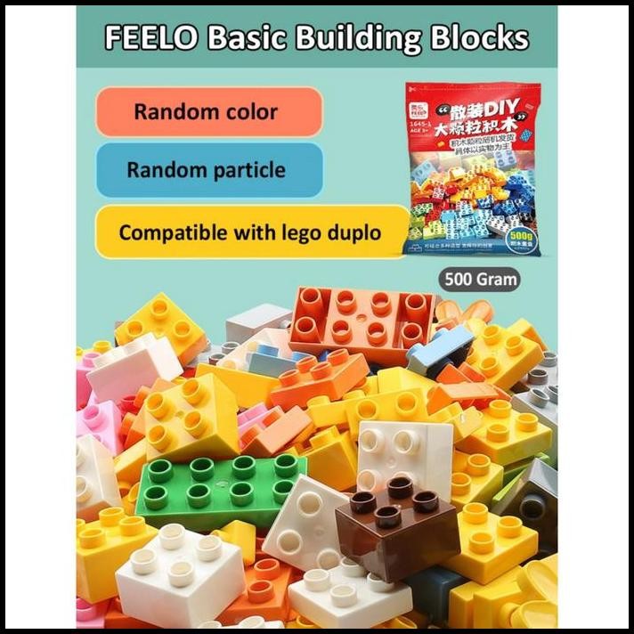 Feelo building blocks compatible with lego duplo