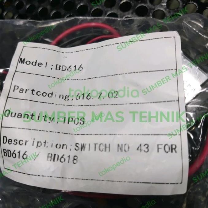 (1) SWITCH BD618 DOLIZ BD 618 SAKLAR BD618 BOR CORDLESS DOLIZ BD618 sumbermte Kualitas Baik