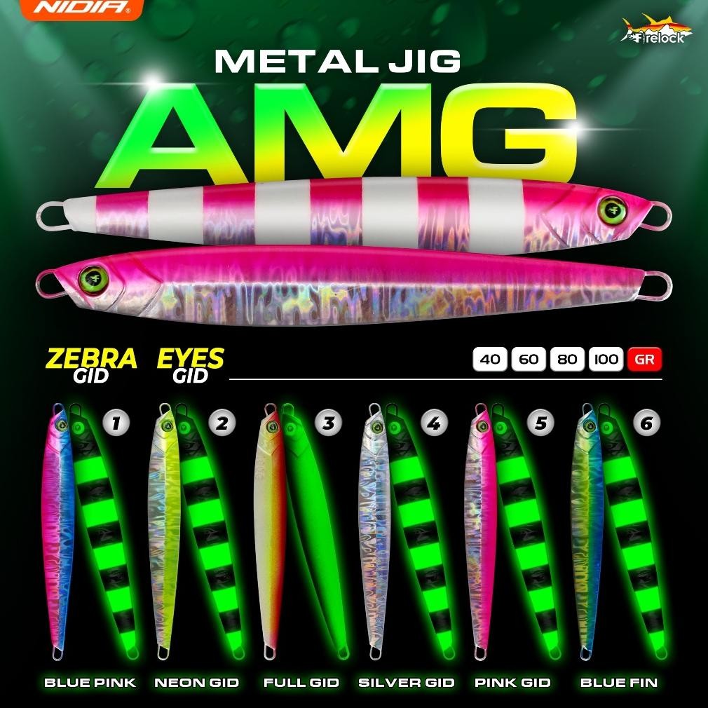 Umpan Pancing - Metal JIg Speed Jigging Firelock AMG 100 gram Nugi