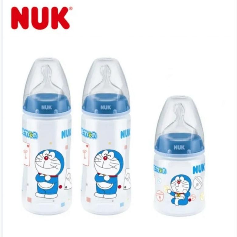 ECER Botol Susu NUK Doraemon / Newborn baby bottle Dot Gepeng Empeng NUK