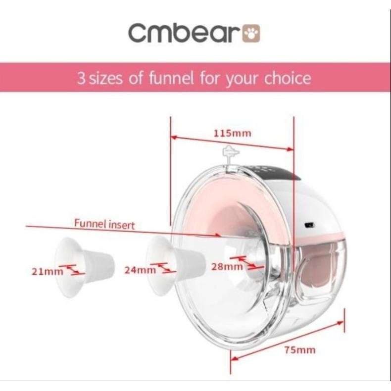 Sparepart Pompa Asi CMBear ZRX-0212 Wearable Breast pump Electric Rechargeable / Valve CMbear handsf