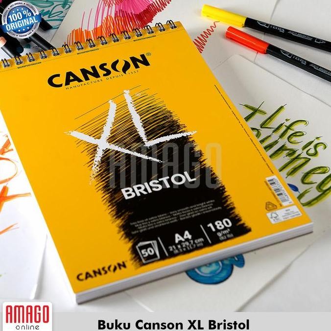 

CANSON XL - BRISTOL - 50 SHEETS - A4 - 180G (PAD) - 400039172