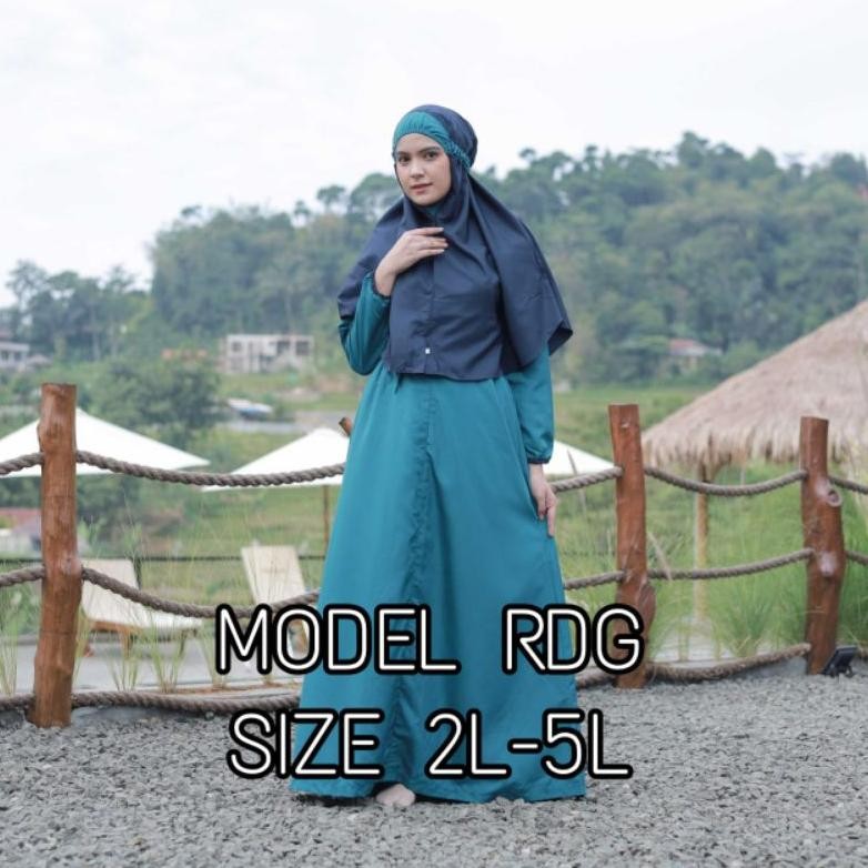 Renang Gamis Syari' Jumbo/ Baju Renang Big Size (Size 2L-5L) Nugi