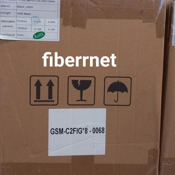 kabel optik dropcore fig8 2 core SM FTTH G657A2 Fig8 2core Terlaris
