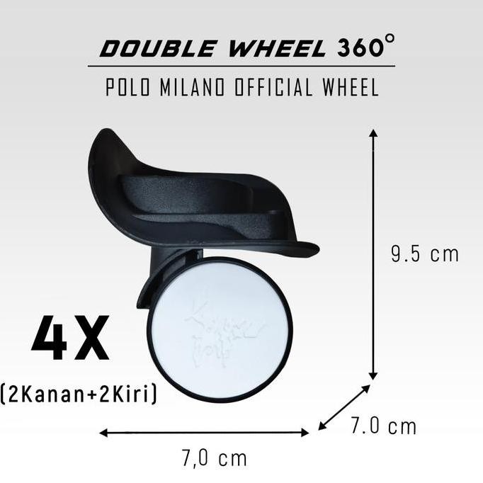 Part Koper : Roda 360 derajat SET 1 KOPER OFFICIAL MILANO
