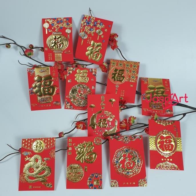 

langsung order saja] ANGPAO IMLEK SHIO NAGA 2024 DRAGON MOTIF ELEGANT DAN EKSKLUSIF Isi 20 Free Mika