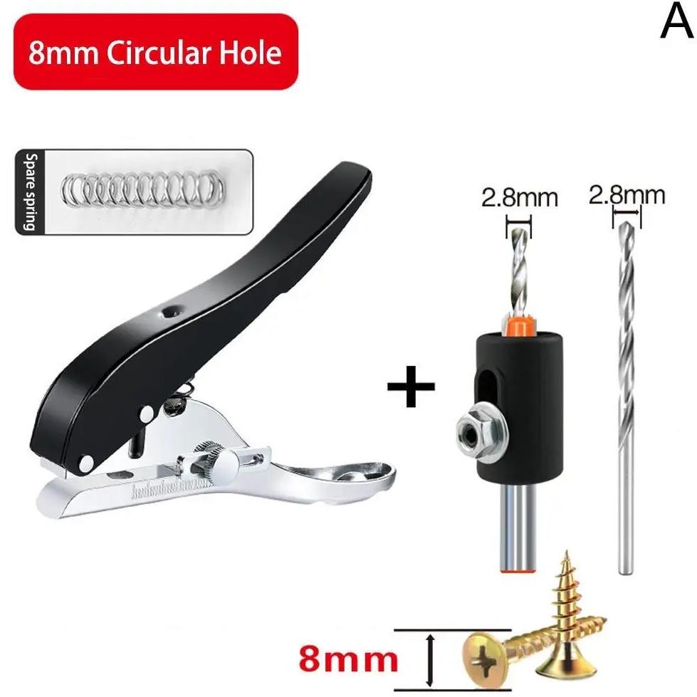 

Manual Edge Band Puncher Plier 8/10Mm Hole Card Punching Tool For Plastic Sheet Paper Pvc Abs Opener Nail Hole Masking Plier