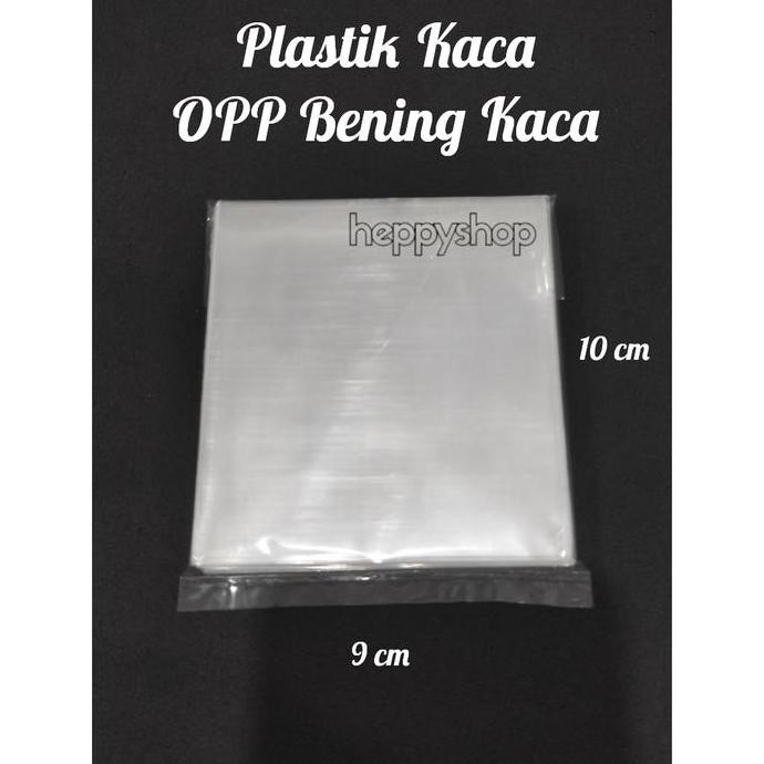 

Open DS] 9 cm x 10 cm (50 lembar) Plastik Kaca OPP Bening Polos