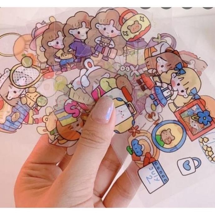 

favorit] 20 LEMBAR STICKER VIRAL KOREA LUCU DIY ANTI AIR