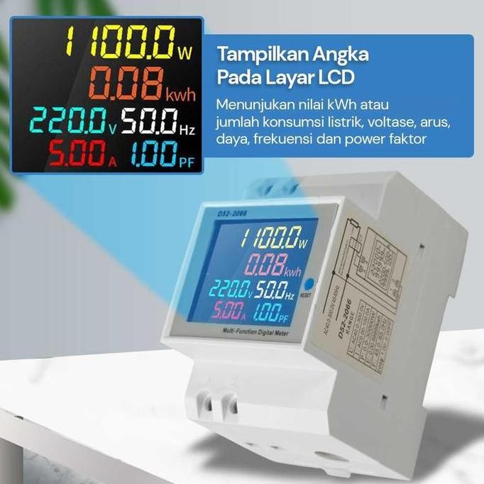kWh Meter Digital MCB Digital Pengukur Meteran Listrik PLN Digital 1P