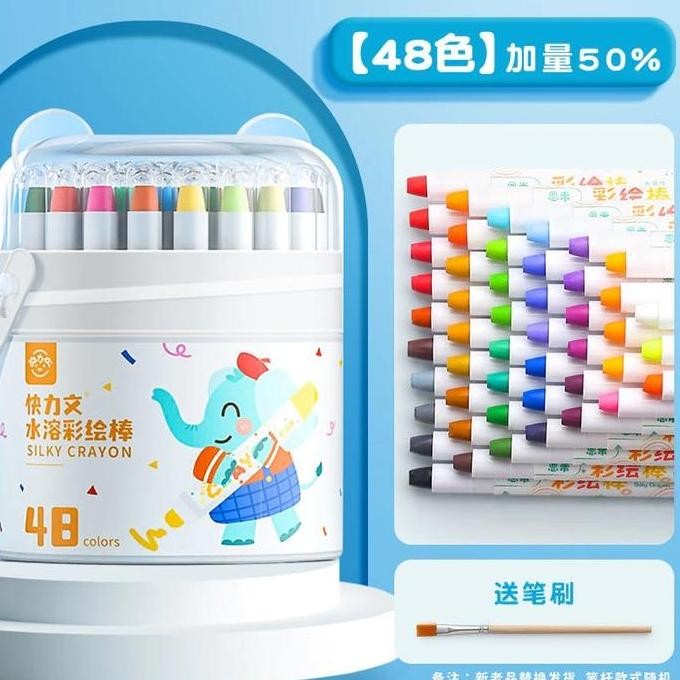 

Crayon Putar Washable 24/36/48 Color Crayon For Kids Tidak Beracun yang Dapat Dicuci Seni Gambar Pastel Minyak Crayon Tidak Kotor Ditangan Washable Non Toxic Krayon Anak-anak