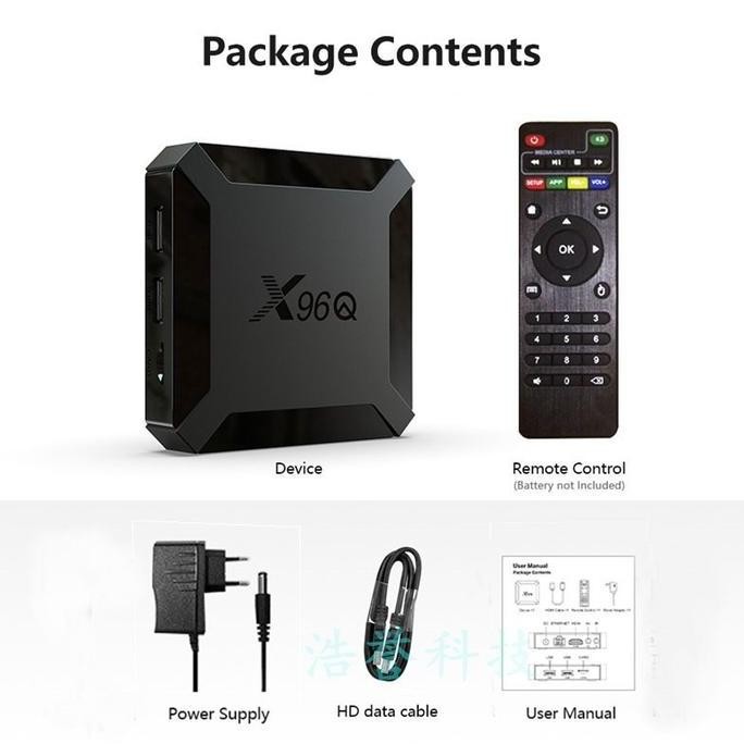 Erza X96Q TV Box Android 10 STB Android H313 QuadCore 4K 2.4G