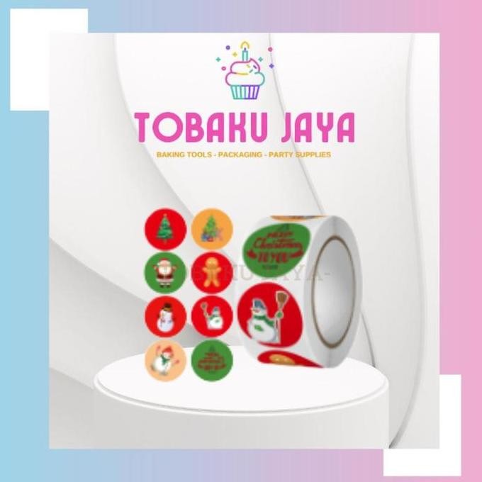 

>*>*>*>*] Sticker Ucapan Merry Christmas - Bertemakan Natal Lucu Roll (C-108)