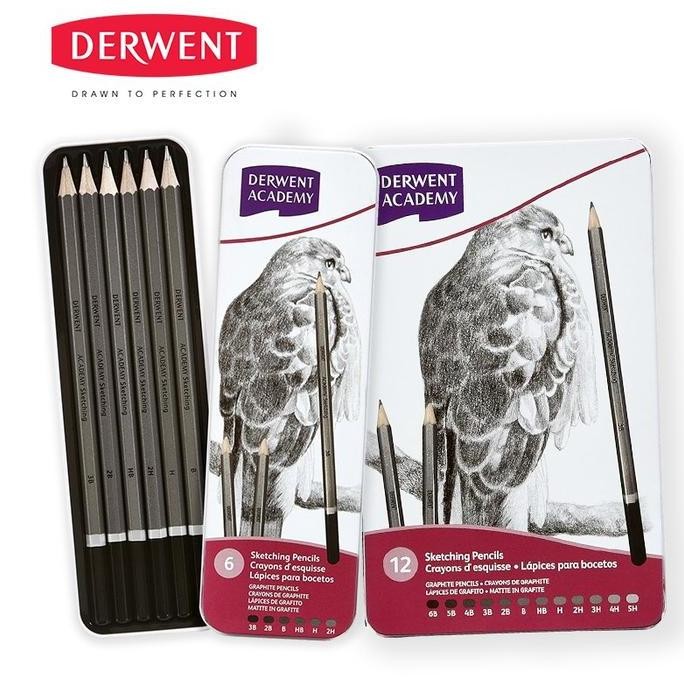 

NEW Derwent Academy Sketching Pencil Set Metal Tin