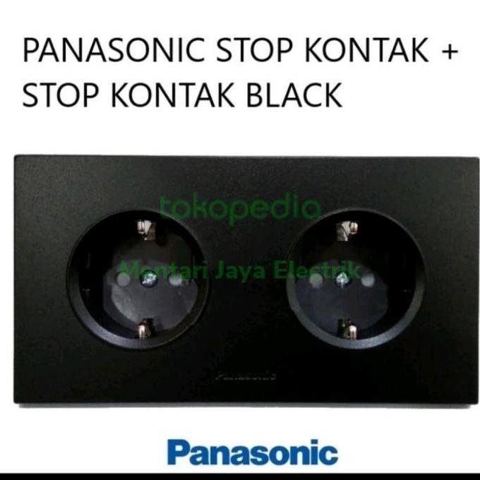 Panasonic Stop Kontak Doble Hitam Terbaru
