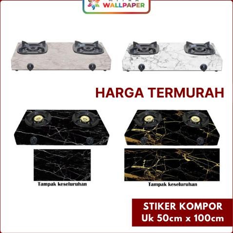 MURAH Walpaper Sticker Kompor Stiker Kompor Gas 2 Tungku Anti Panas Dan Minyak Wallpaper Kompor Marm